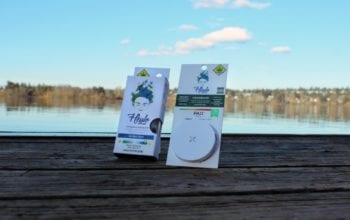 Cannabis Heylo products on dock with lake in background | Dockside Cannabis