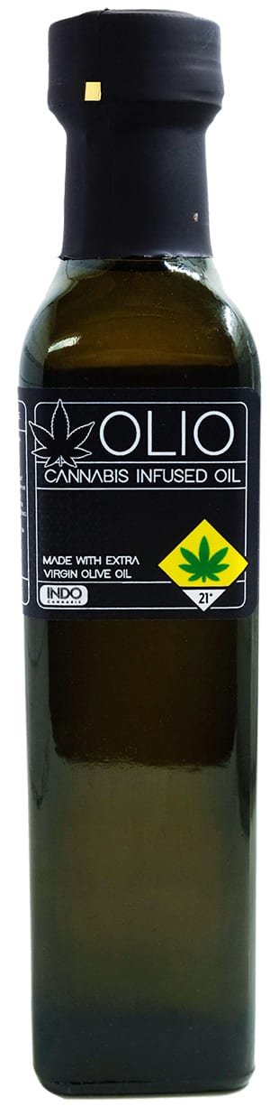 Bottle of Olio brand cannabis-infused oil | Dockside Cannabis