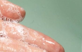 Close up view of soapy hands | Dockside Cannabis