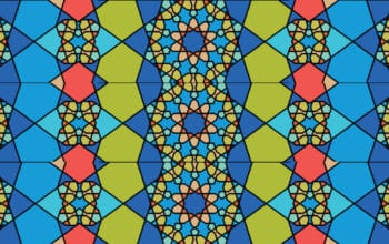 Blue, green, red and yellow shapes pattern | Dockside Cannabis