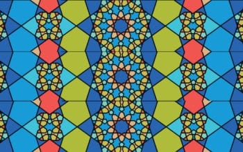 Blue, green, red and yellow shapes pattern | Dockside Cannabis