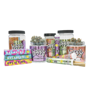 A group of products from Happy Cannabis.