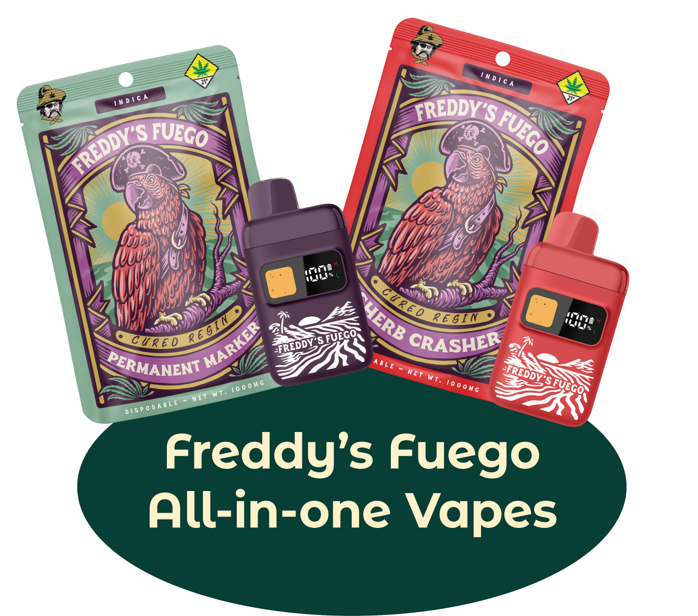 Freddy's Fuego all-in-one vapes on sale for the 4th of July